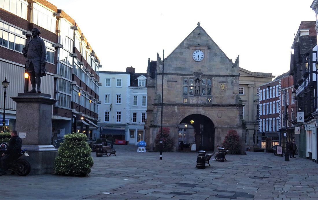 The Elizabethan Old Market Hall in Shrewsbury's Square