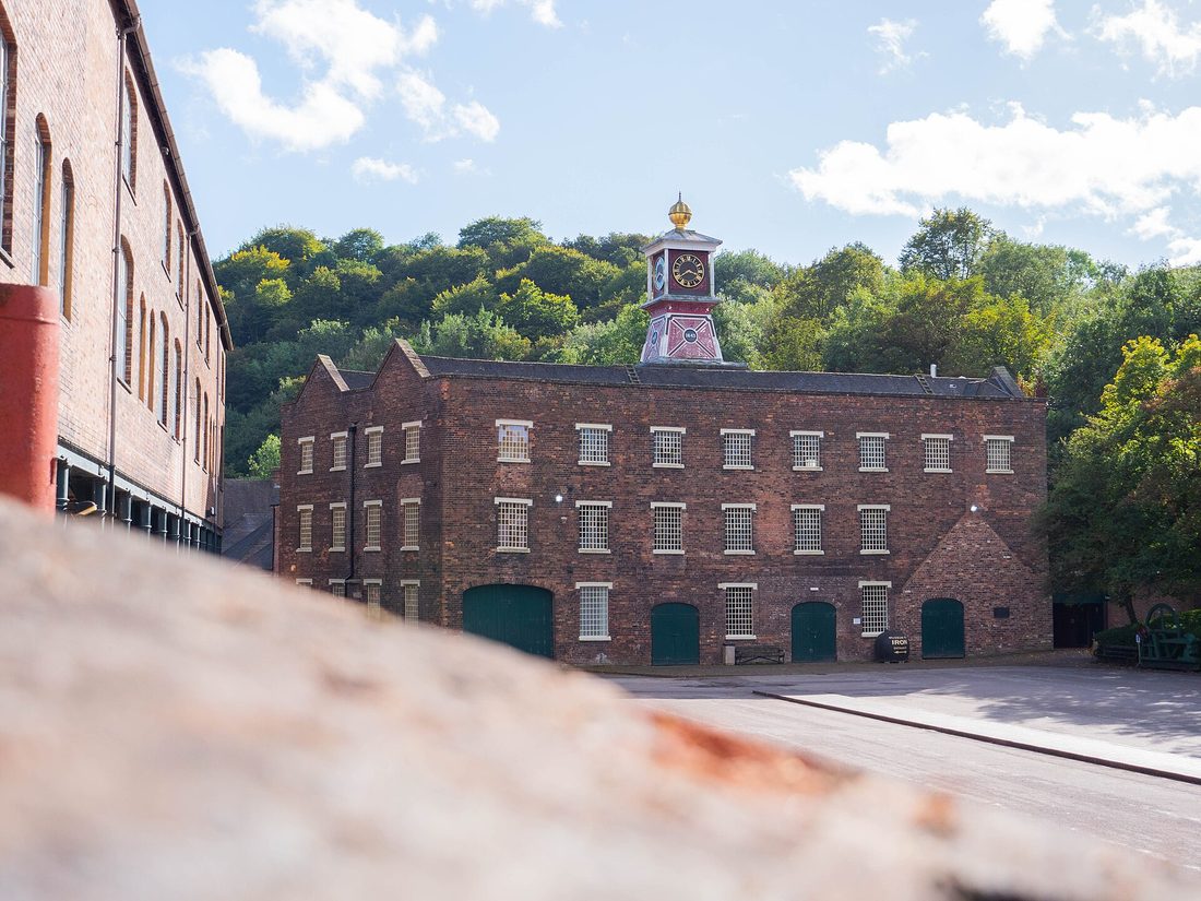 Displays of ironware inside the Coalbrookdale Museum of Iron