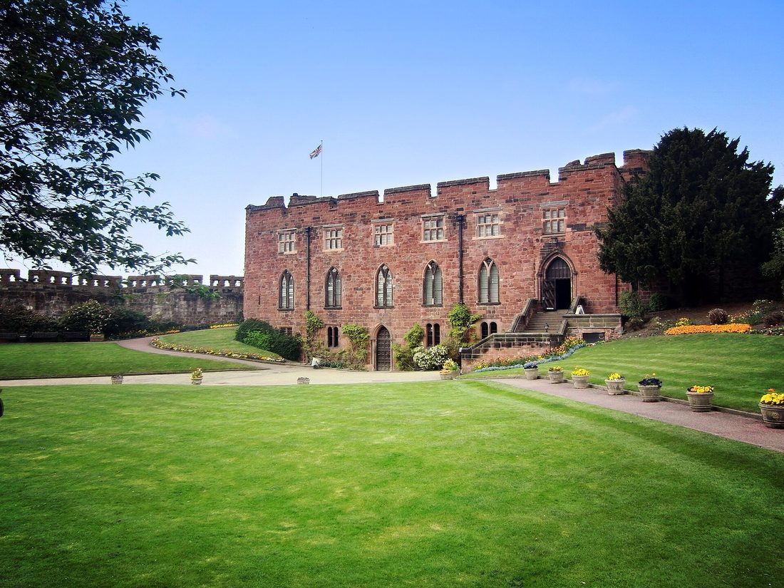 The red sandstone keep of Shrewsbury Castle