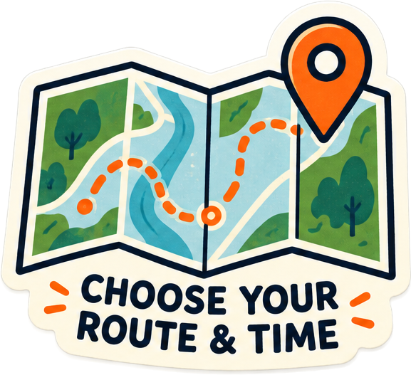 Choose your route & time