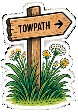 Towpath sign