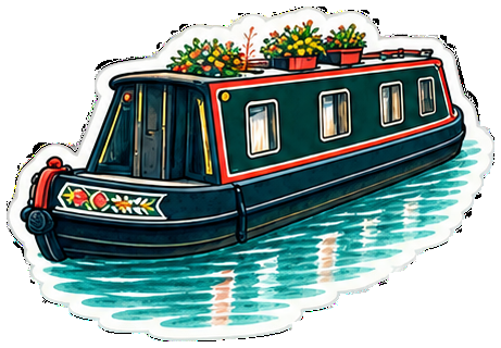 Narrowboat on the canal