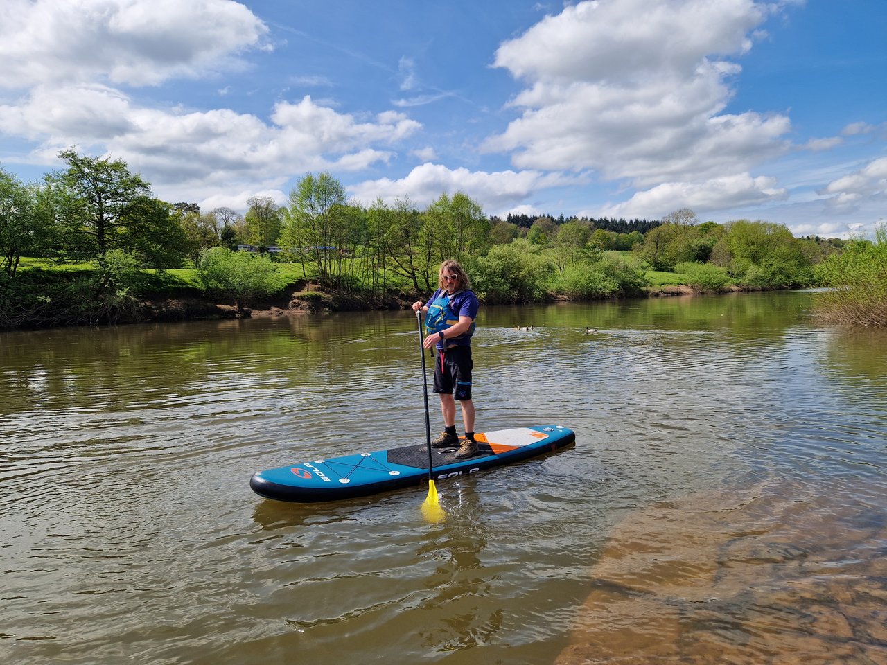 Paddleboard on the water